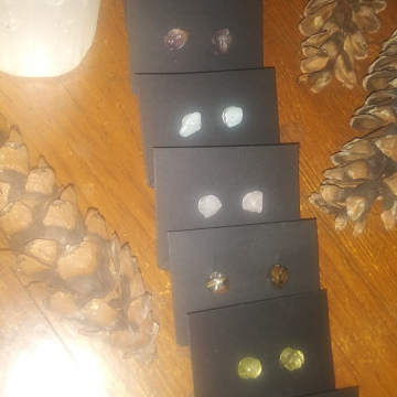 Gemstone Stud Earrings